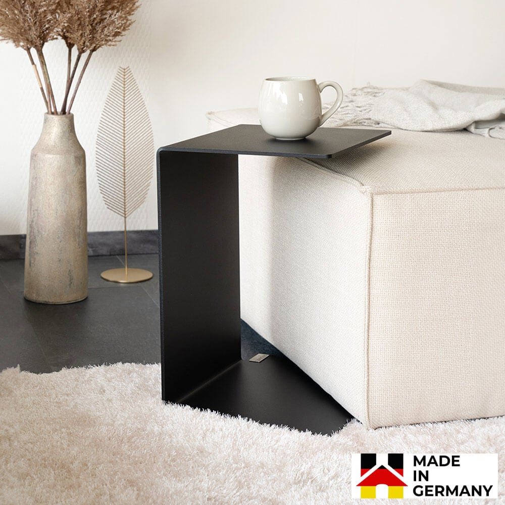 HOME DELUXE Beistelltisch aus Metall KALEA - Schwarz Made in Germany - Bild 1