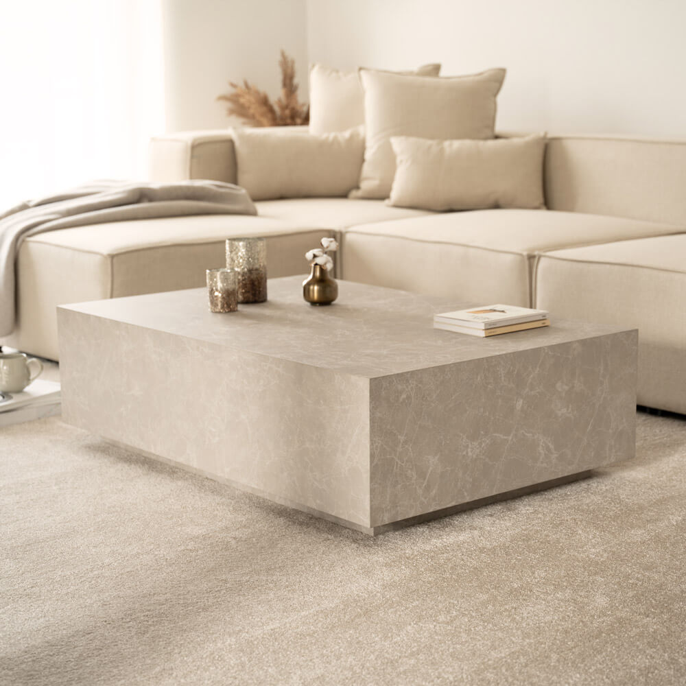 HOME DELUXE Couchtisch Marmor AMIRI XXL - 120 x 80 cm Schwarz - Bild 1