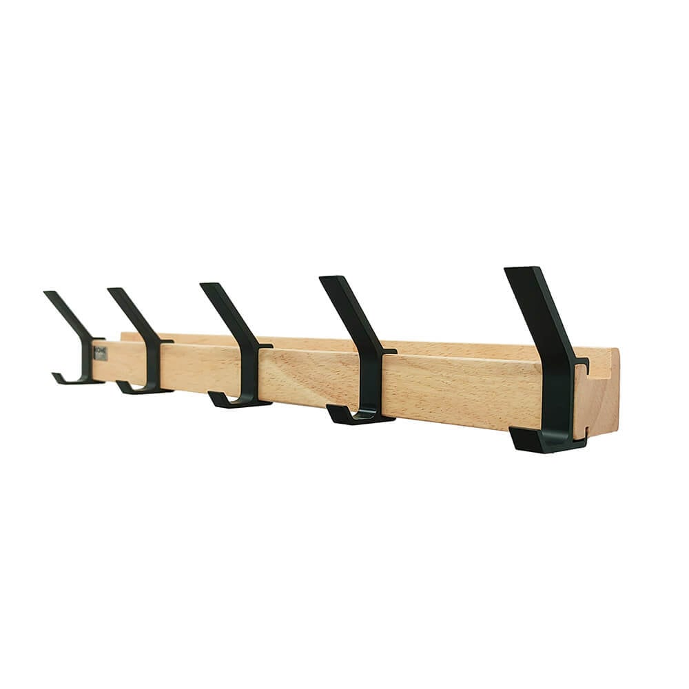 HOME DELUXE Garderobenleiste inkl. Haken, Magnete und Bilderregal STRIPE - 8 x Haken - Bild 1