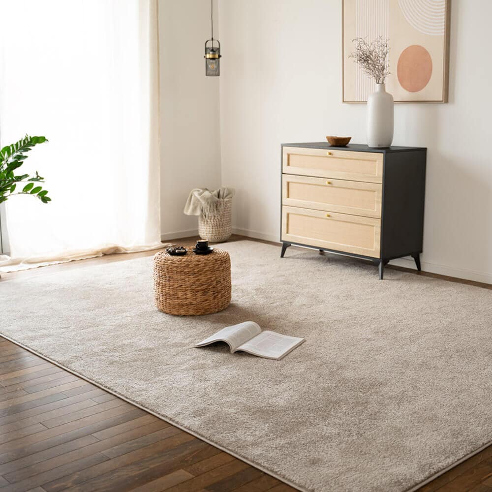 HOME DELUXE Kurzflor Teppich FOFI - 110 x 60 cm Beige - Bild 1