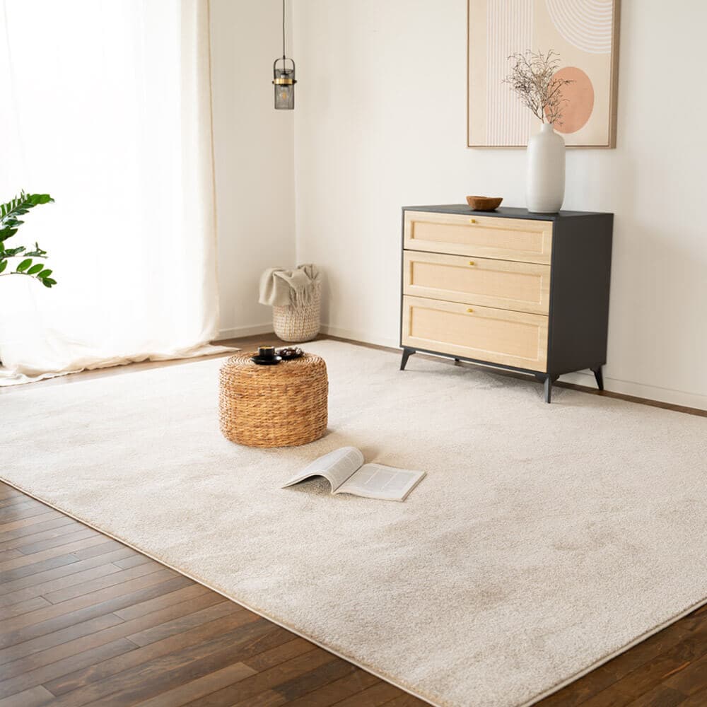 HOME DELUXE Kurzflor Teppich FOFI - 110 x 60 cm Creme - Bild 1