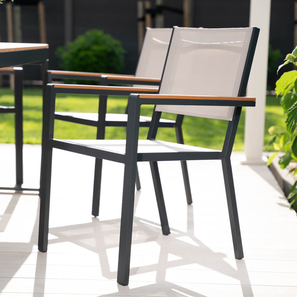 HOME DELUXE Gartenstuhl stapelbar SEDIA - 1er Set