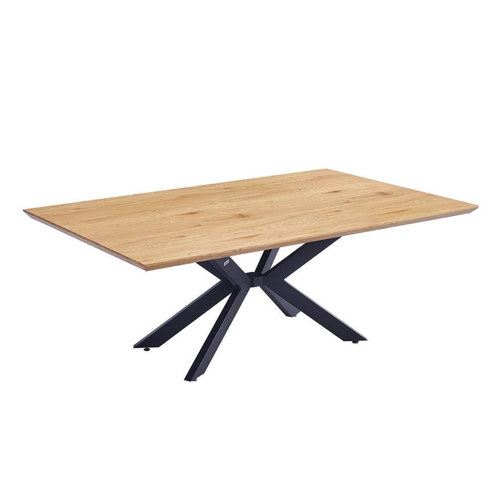 HOME DELUXE Esstisch Eckig AVENCIA inkl. Sternfu&szlig; - 160 x 100 cm Dark Oak - Bild 1