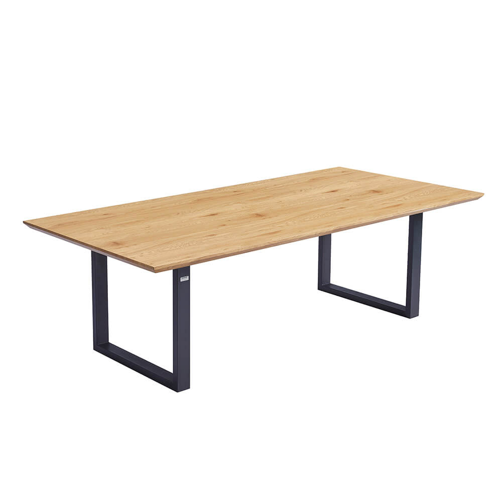 HOME DELUXE Esstisch Eckig AVENCIA inkl. U-Fu&szlig; - 240 x 120 cm Dark Oak - Bild 1