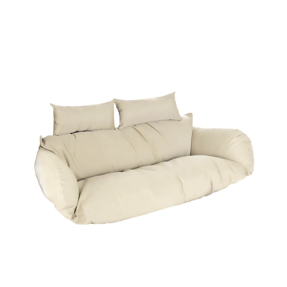 HOME DELUXE Polyrattan Hängesessel Kissen TWIN - Braun