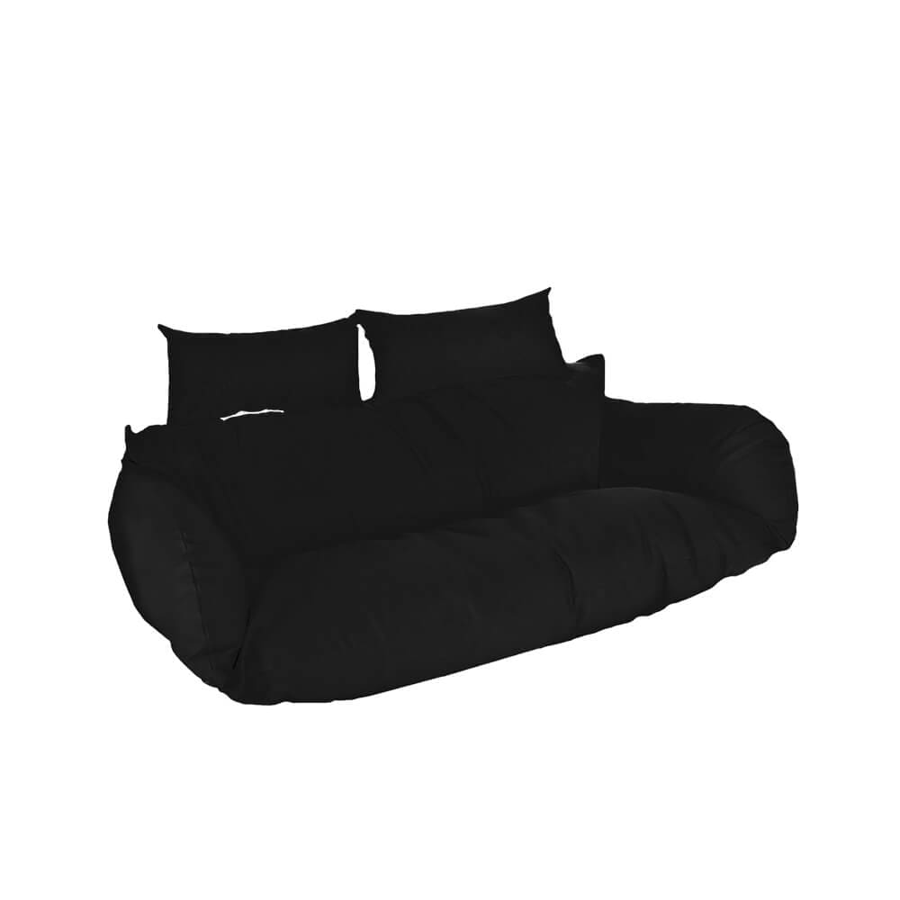 HOME DELUXE Polyrattan H&auml;ngesessel Kissen TWIN - Schwarz - Bild 1