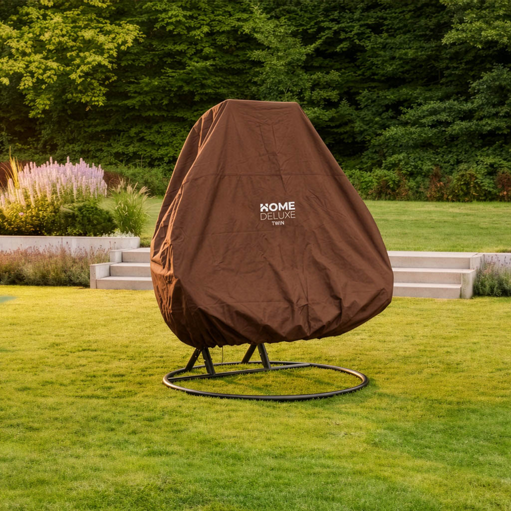 HOME DELUXE Regenabdeckung f&uuml;r H&auml;ngesessel CAPE TWIN - Braun - Bild 1