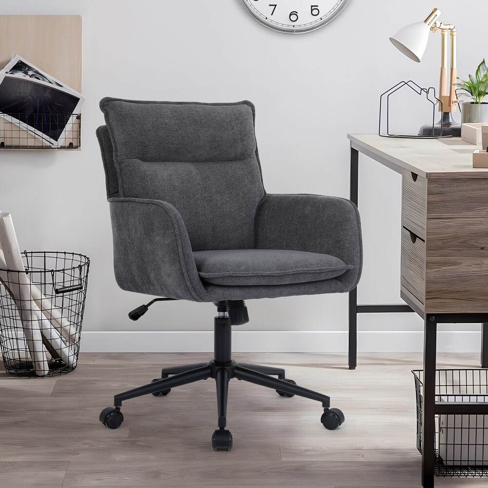 Home Deluxe - Chaise de bureau en tissu cora - Anthracite Couleur anthracite