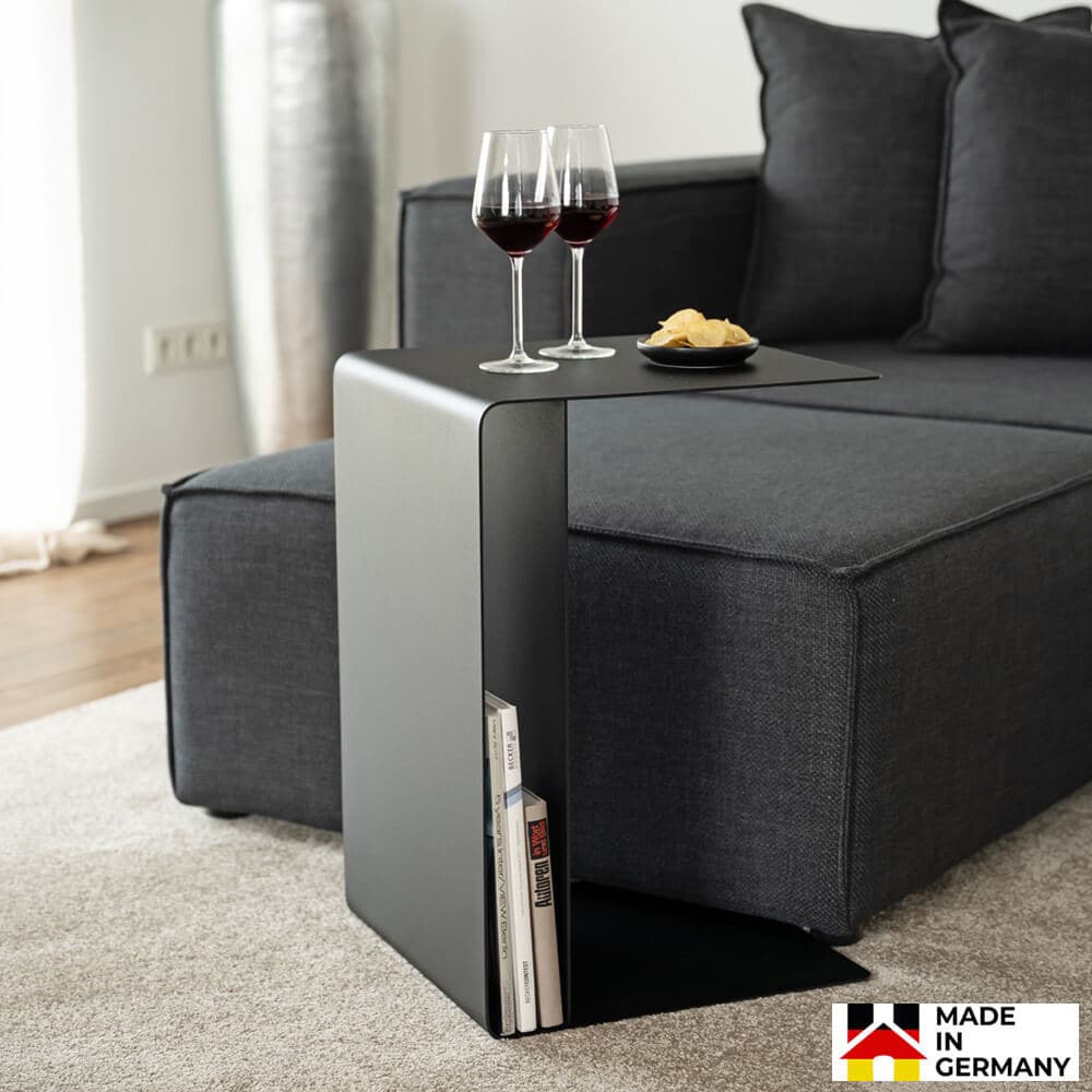HOME DELUXE Beistelltisch aus Metall ZIMA - Schwarz - Bild 1