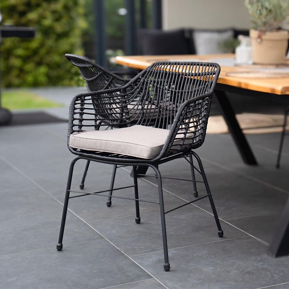 HOME DELUXE Gartenstuhl inkl. Sitzkissen TARA - 10er Set
