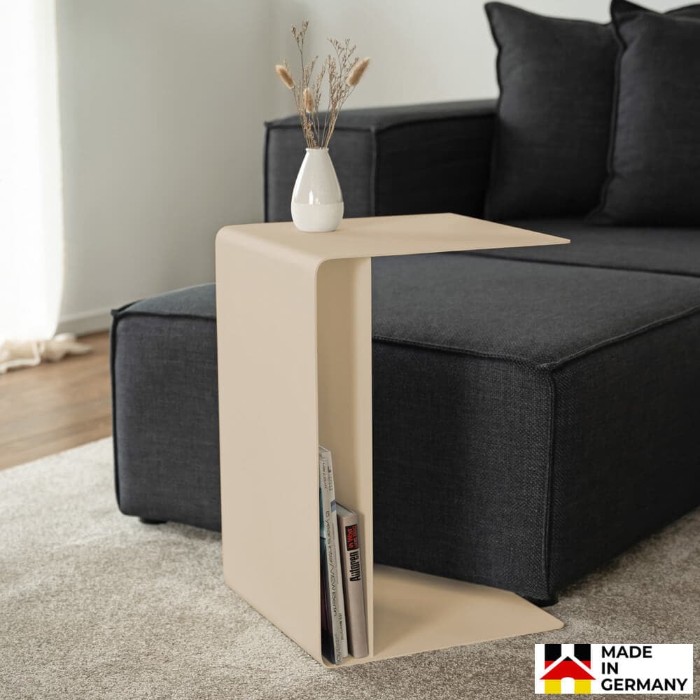 HOME DELUXE Beistelltisch aus Metall ZIMA - Creme - Bild 1