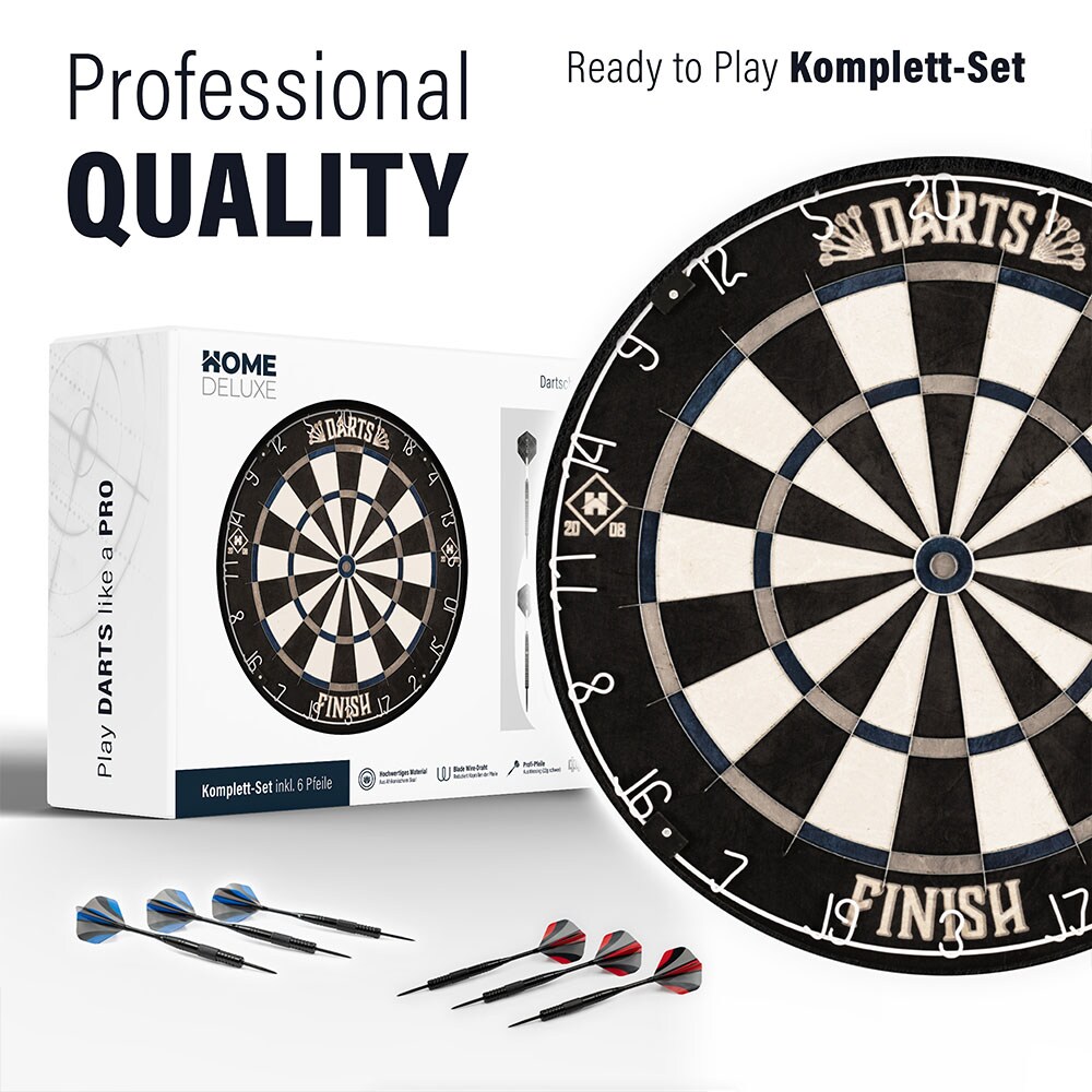 HOME DELUXE Dartscheibe Modern ohne Surround GOOD DARTS