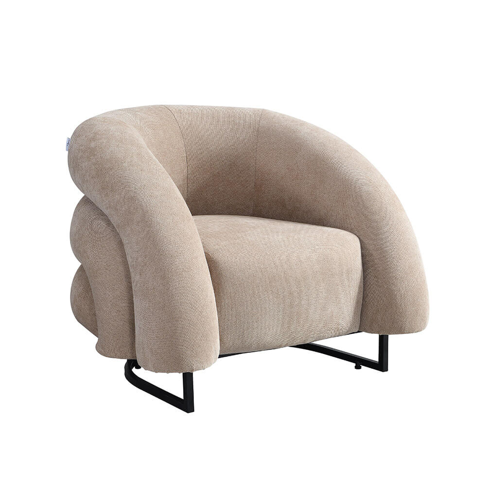 HOME DELUXE Sessel MACA - Samtgewebe Grau - Bild 1