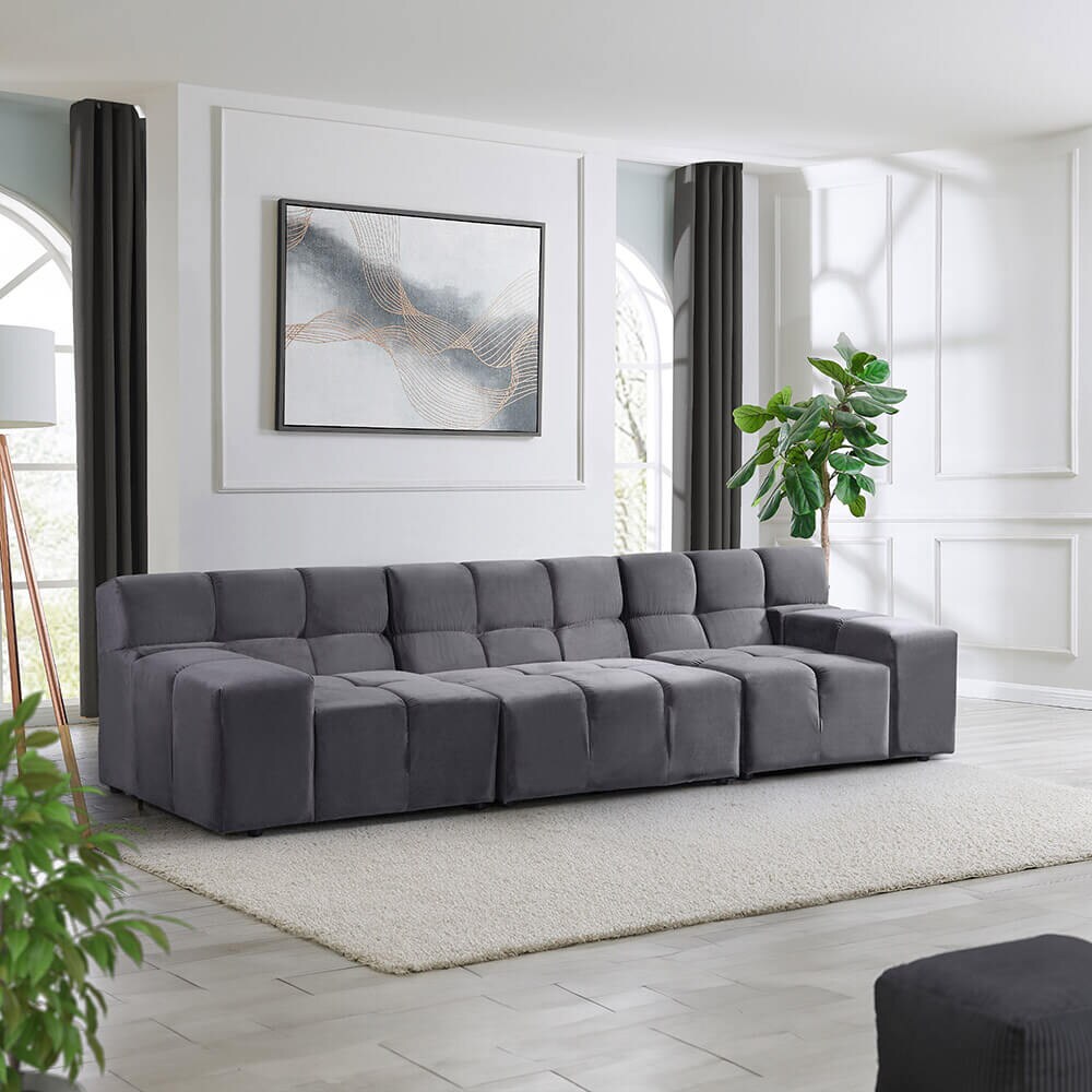HOME DELUXE Modulares Sofa ORLENA - Anthrazit 306 x 98 cm