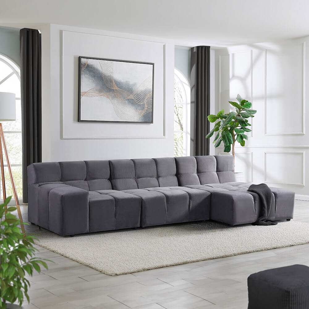 HOME DELUXE Modulares Sofa ORLENA - Anthrazit 306 x 148 cm - Bild 1