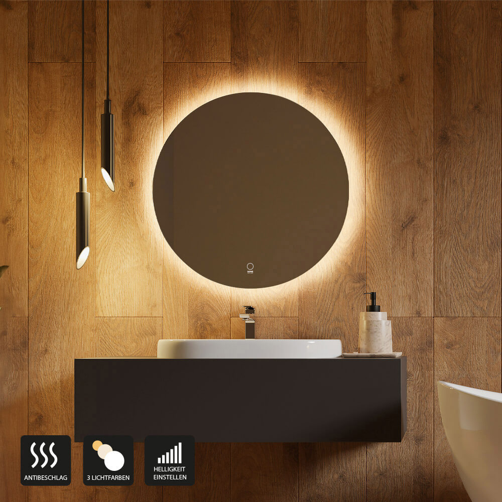 HOME DELUXE LED-Spiegel Rund SILA - 60 cm - Bild 1