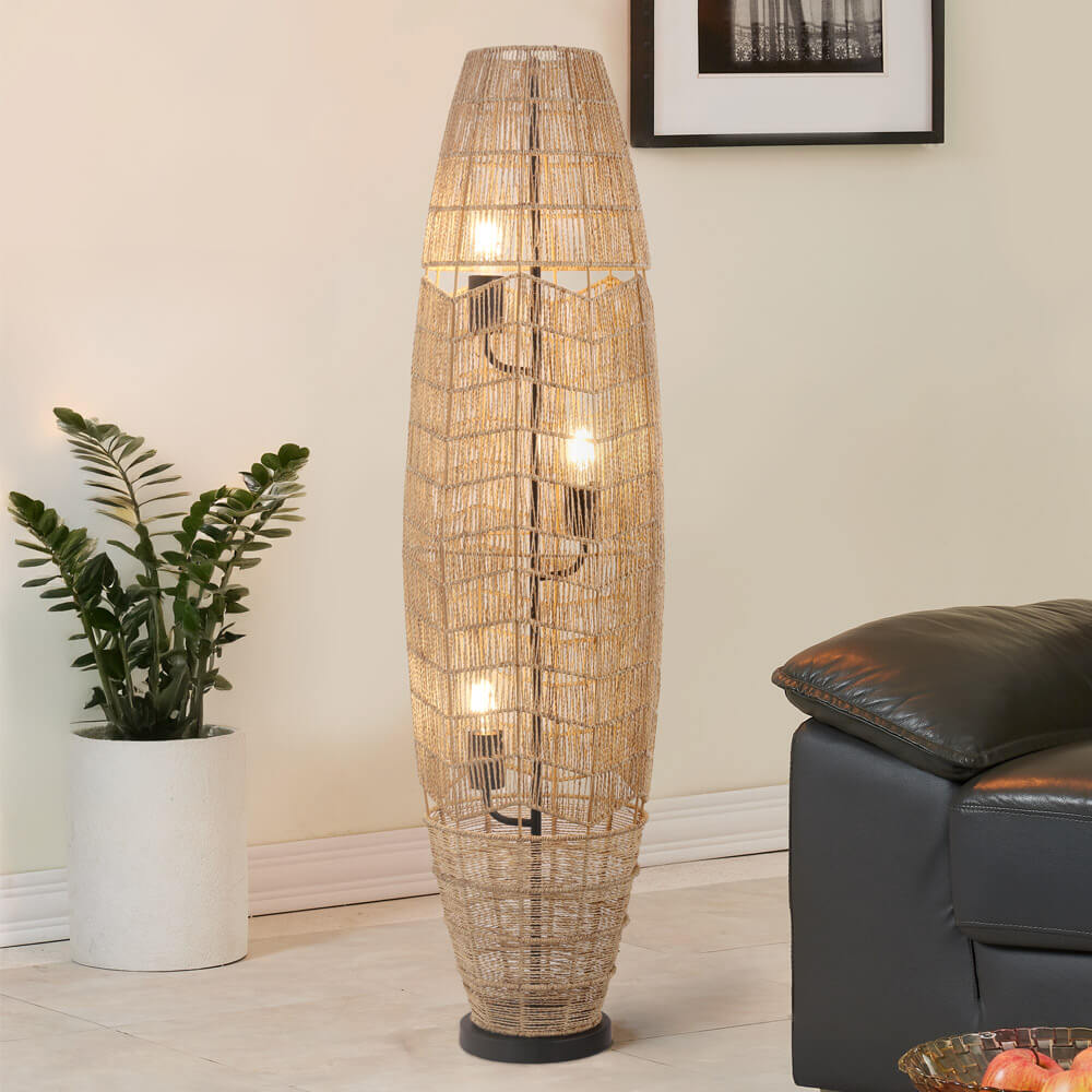 HOME DELUXE Stehlampe aus Jute KIKO - Natur - Bild 1