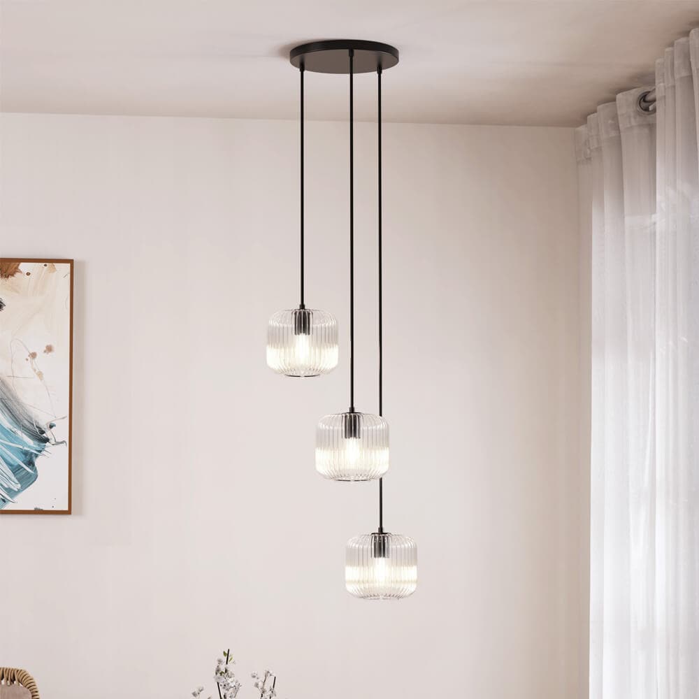 HOME DELUXE H&auml;ngeleuchte aus Glas LILY - Transparent - Bild 1