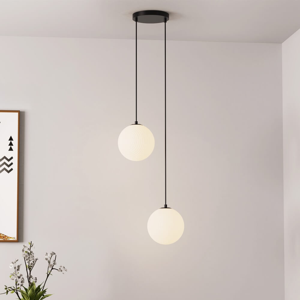 HOME DELUXE H&auml;ngeleuchte aus Glas SUNA - 2-flammig - Bild 1