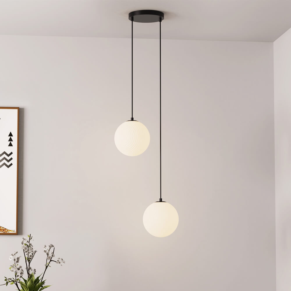 HOME DELUXE H&auml;ngeleuchte aus Glas SUNA - 3-flammig - Bild 1