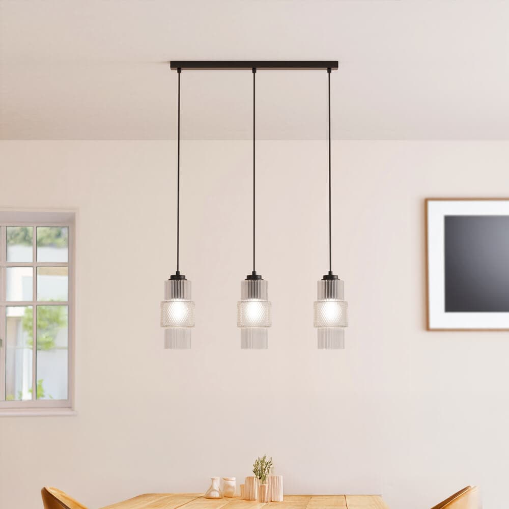HOME DELUXE Kleine Tischlampe aus Glas YUKI - Rauchgrau - Bild 1