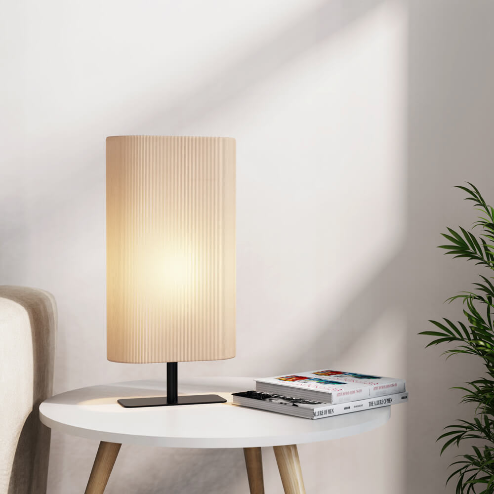 HOME DELUXE Gro&szlig;e Tischlampe SUKO - Beige - Bild 1