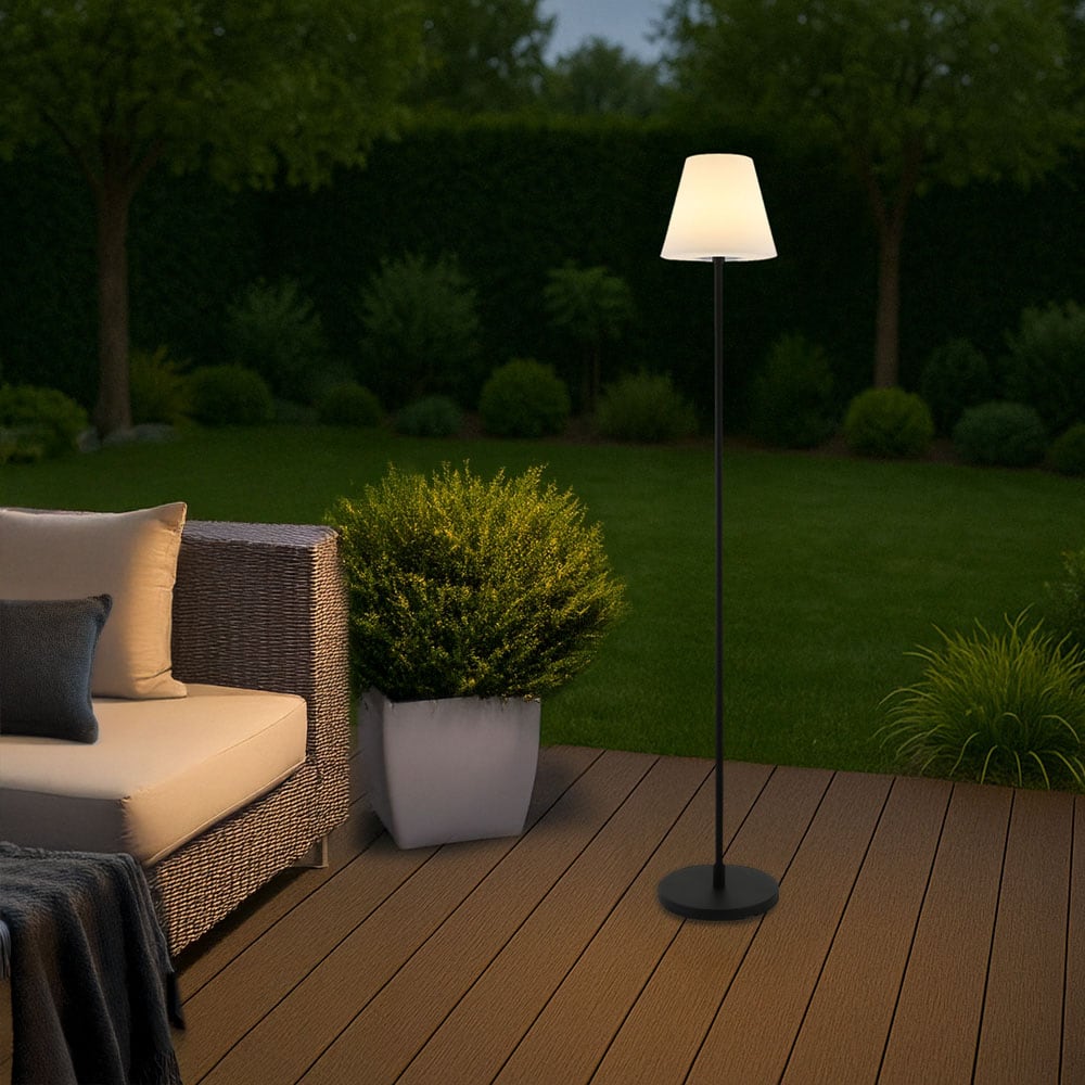 HOME DELUXE LED Solar Stehlampe CLARA - Wei&szlig;, RGB-Farben - Bild 1