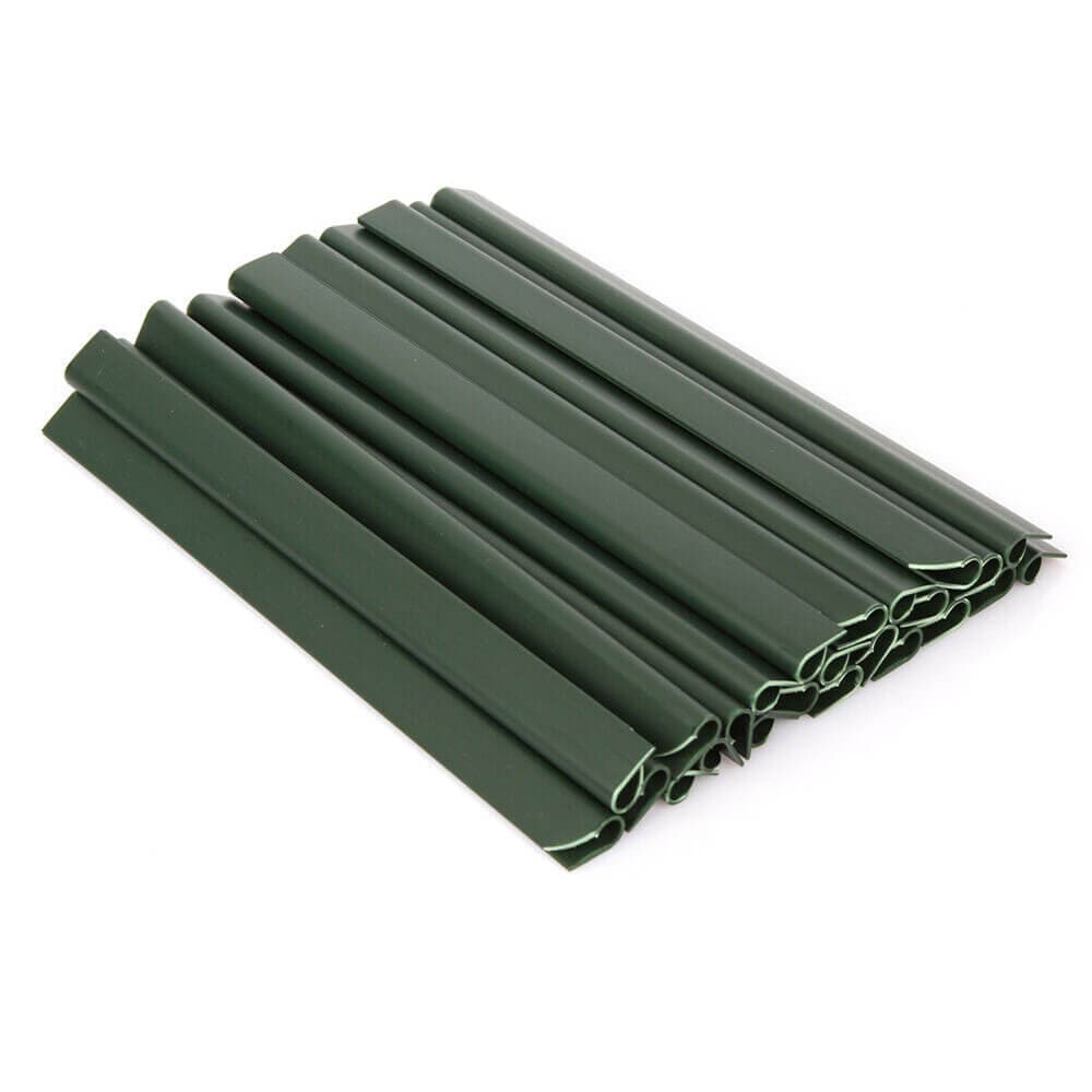 HOME DELUXE Klemmschiene f&uuml;r Zaunfolie DEDUS 20er Set - Moosgr&uuml;n - Bild 1