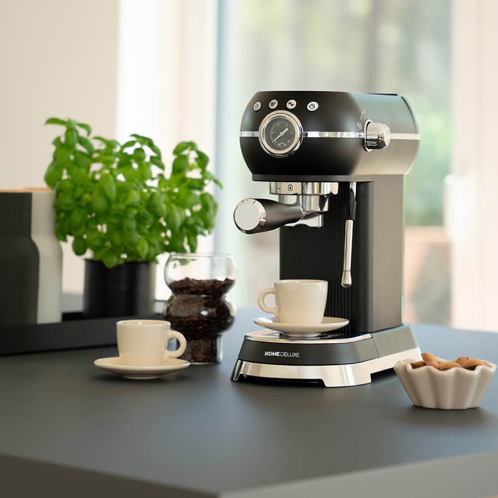 HOME DELUXE Espresso Siebtr&auml;germaschine EXQUISITE - Matt Schwarz - Bild 1