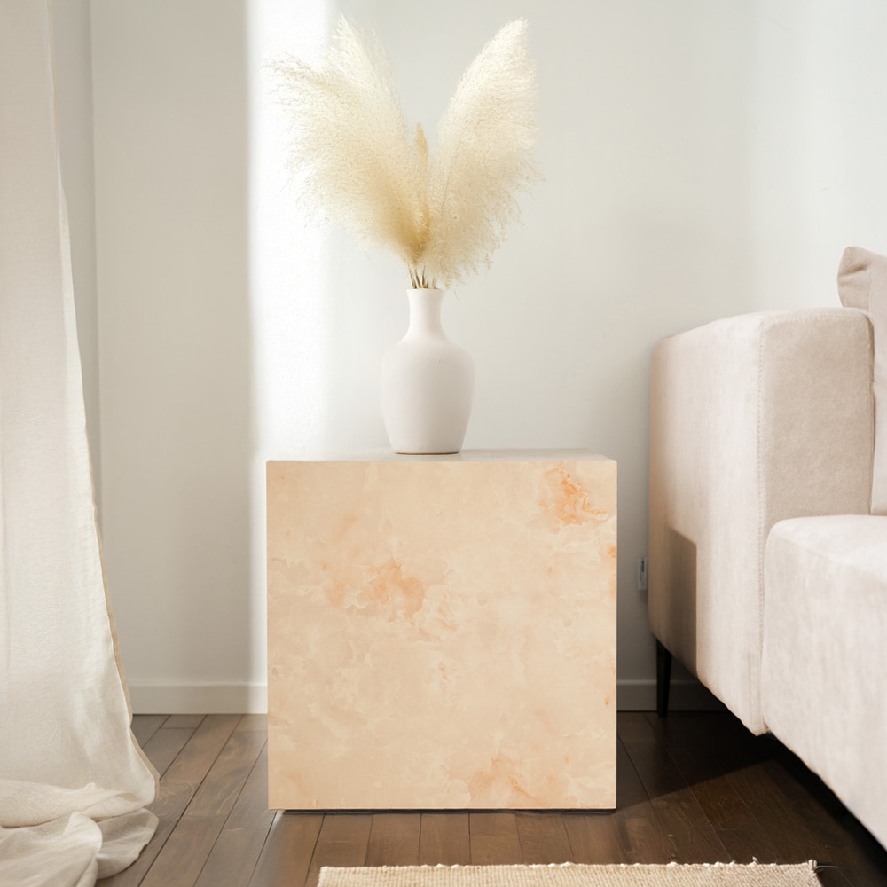 HOME DELUXE Couchtisch Marmor AMIRI M - 50 x 50 cm Sandstein