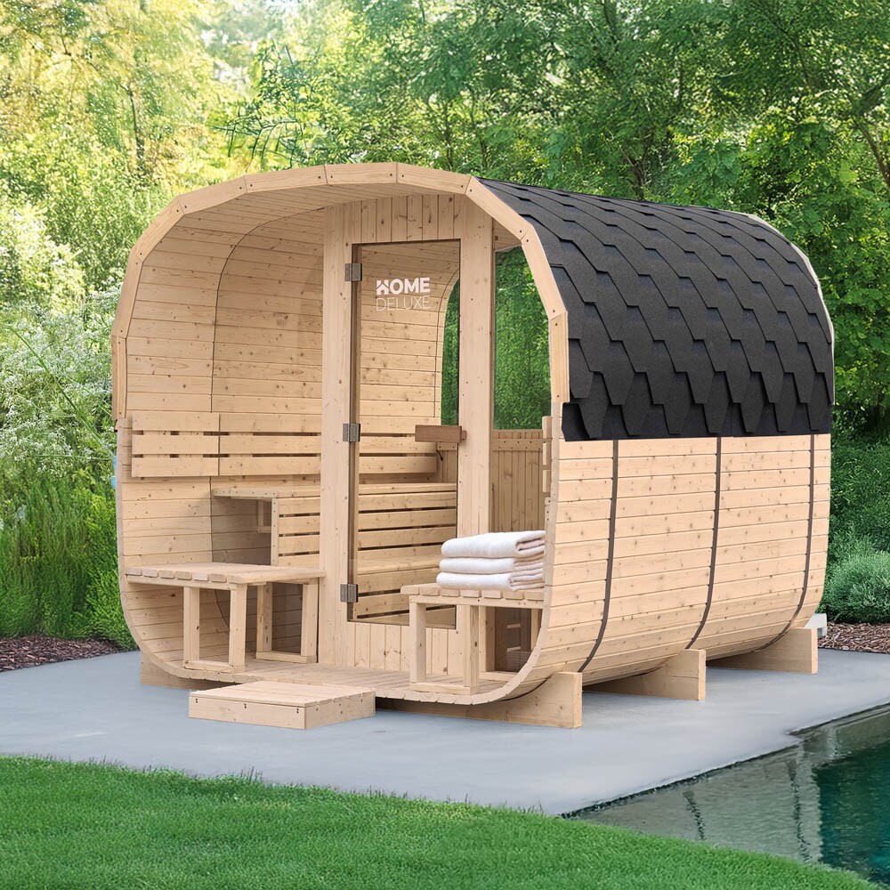 HOME DELUXE Gartensauna HYGGE DELUXE - 230 cm x 220 cm für 4-6 Personen