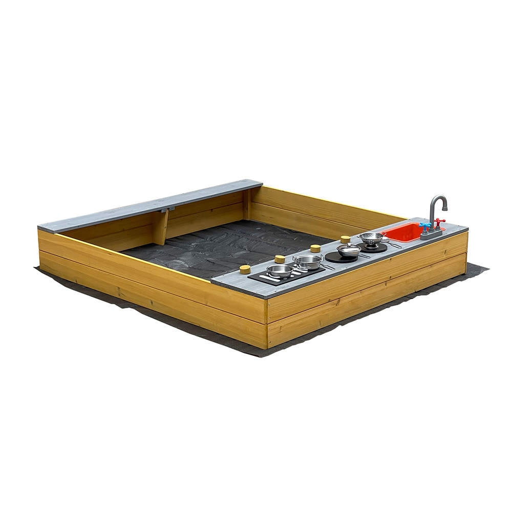 HOME DELUXE Sandkasten mit Spielk&uuml;chenzeile COOKY -  Natur - Bild 1