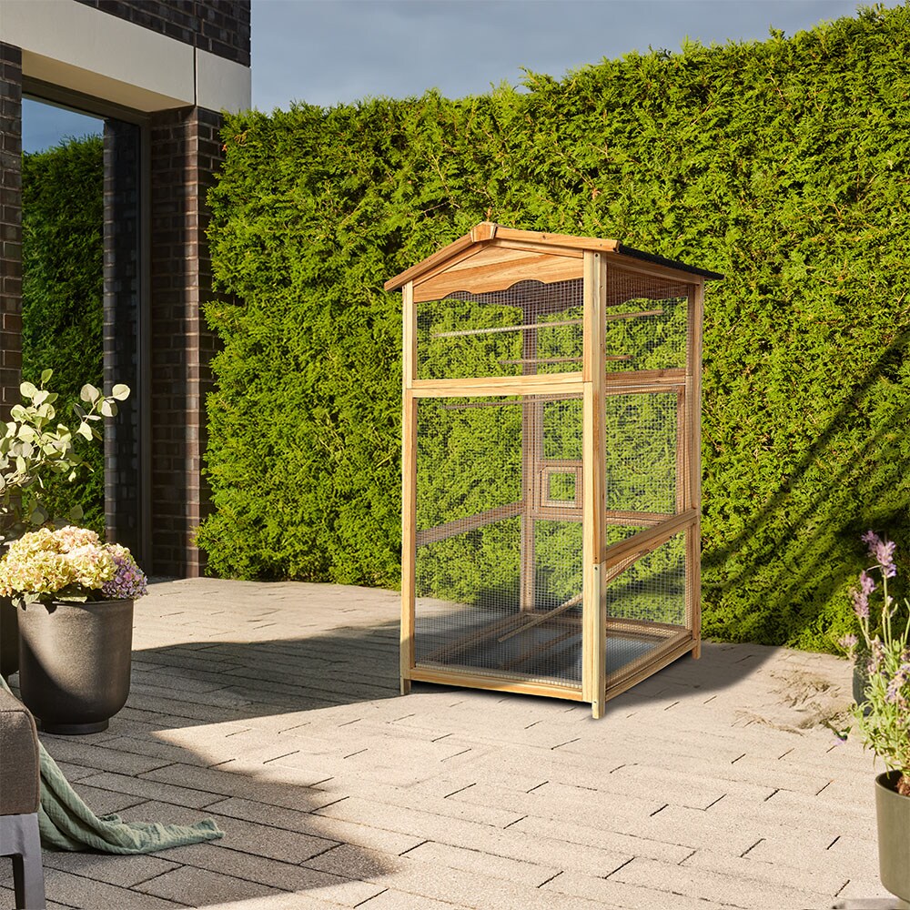 HOME DELUXE Vogelkäfig aus Holz PICO – 89 x 176 cm