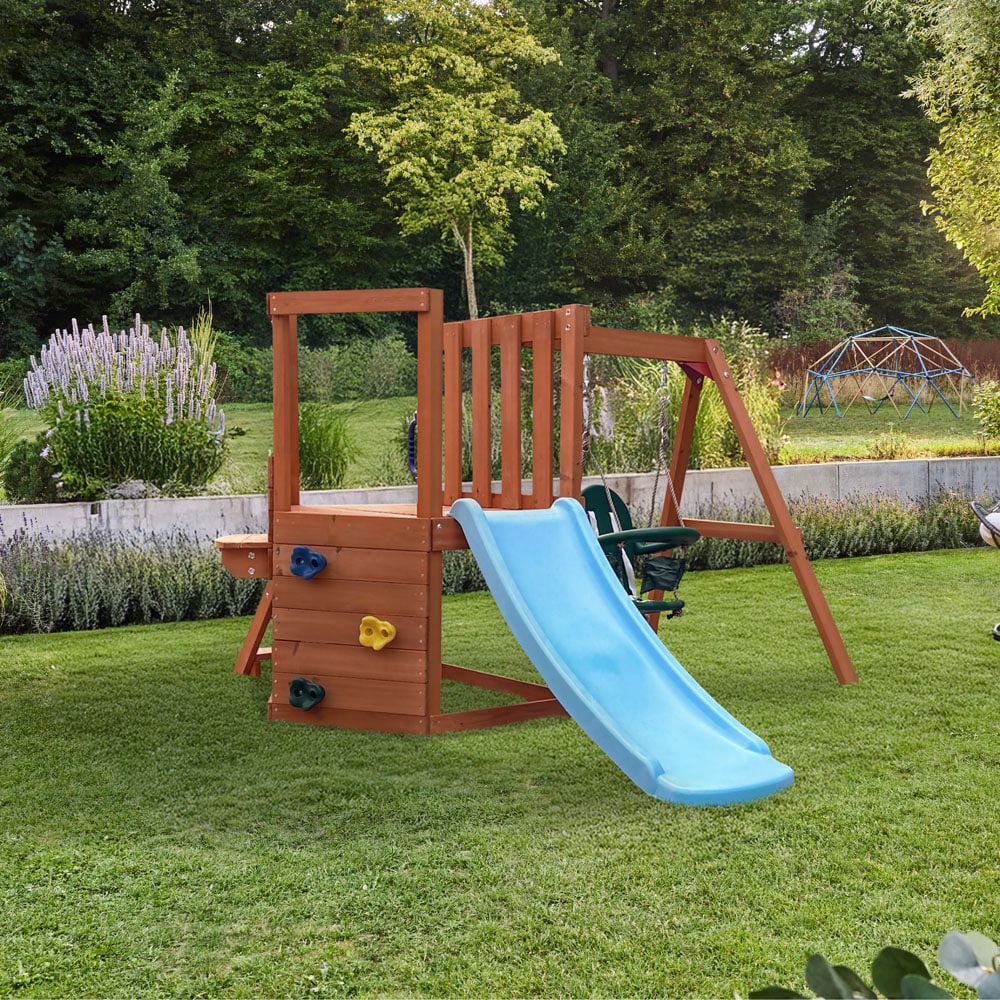 HOME DELUXE Spielturm mit Schaukel ROMI &ndash; 199 x 116 cm - Bild 1