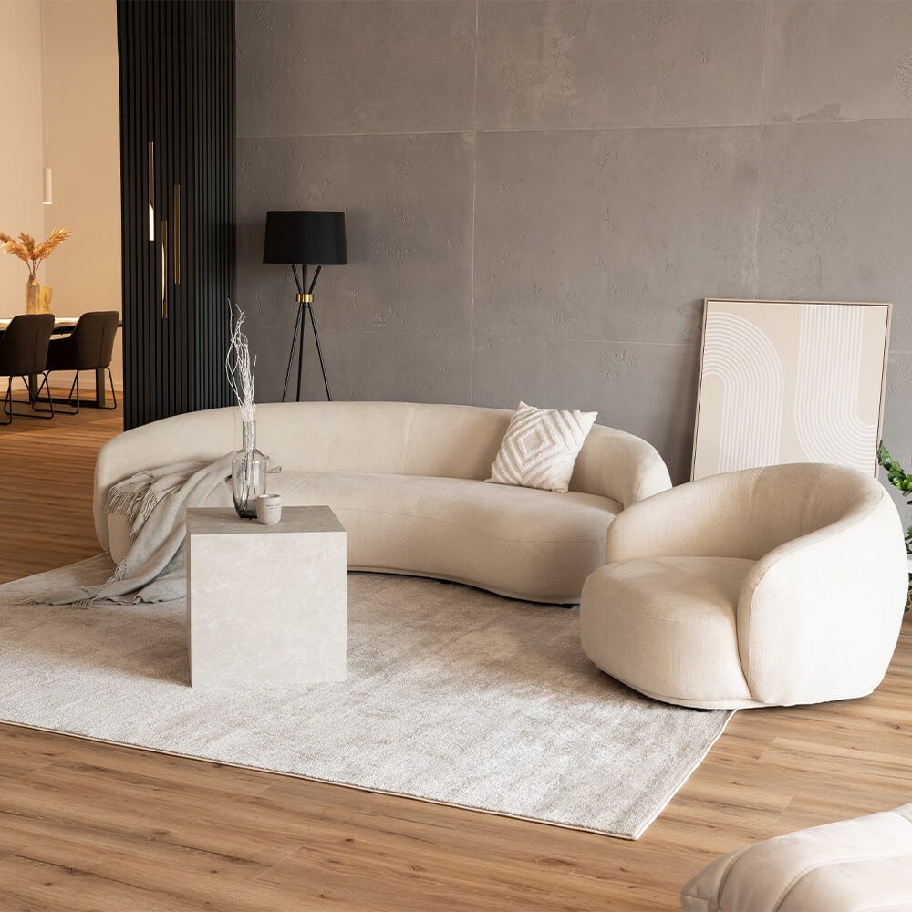 HOME DELUXE Lounge Set CASARA - Webstoff Beige - Bild 1