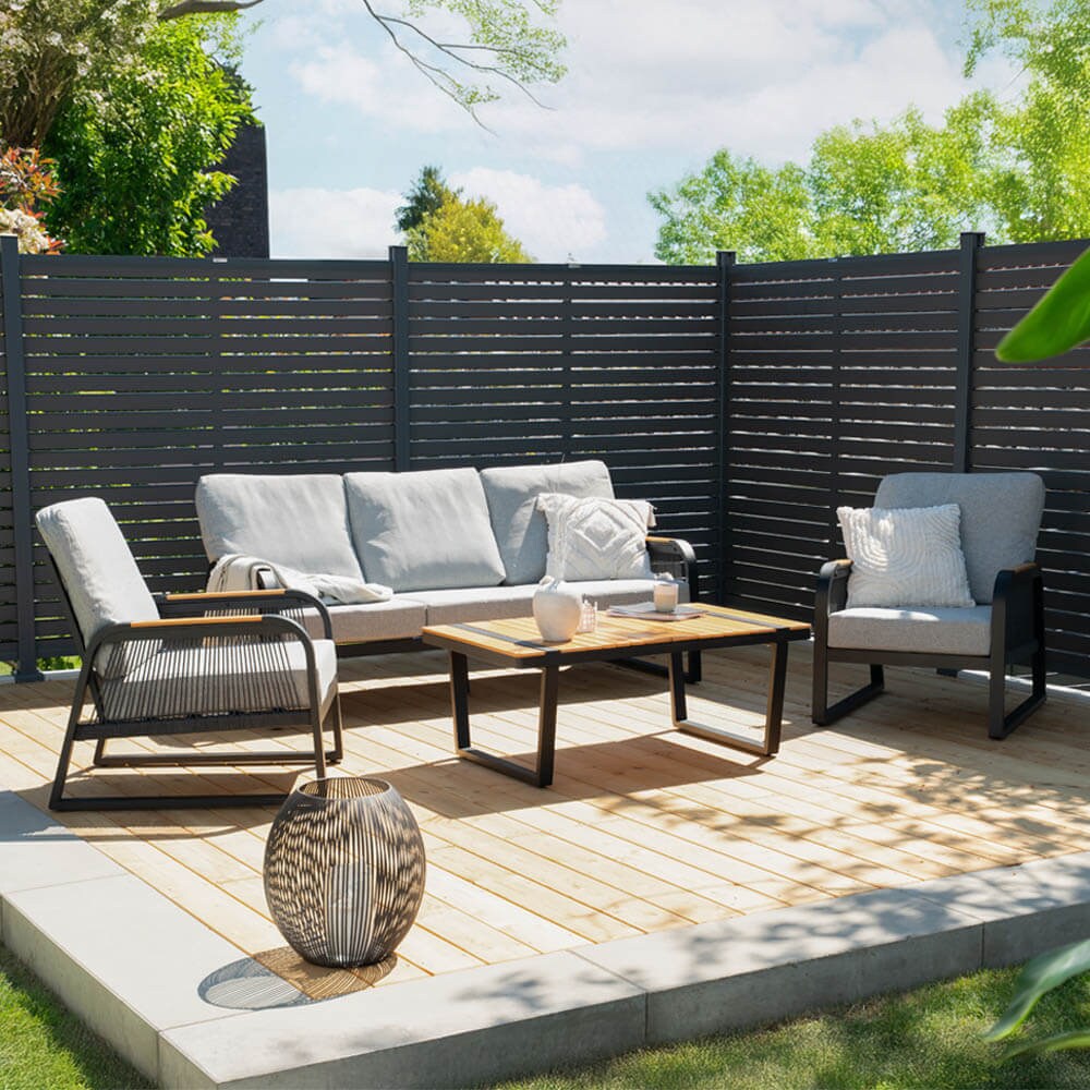HOME DELUXE Gartenlounge Aluminium MARABA - Für 5 Personen
