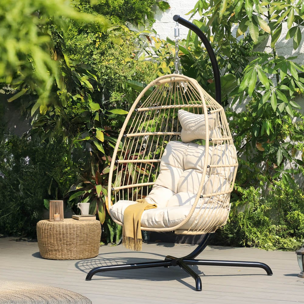 HOME DELUXE Hängesessel LOMA – 2 Sitzer Schwarz