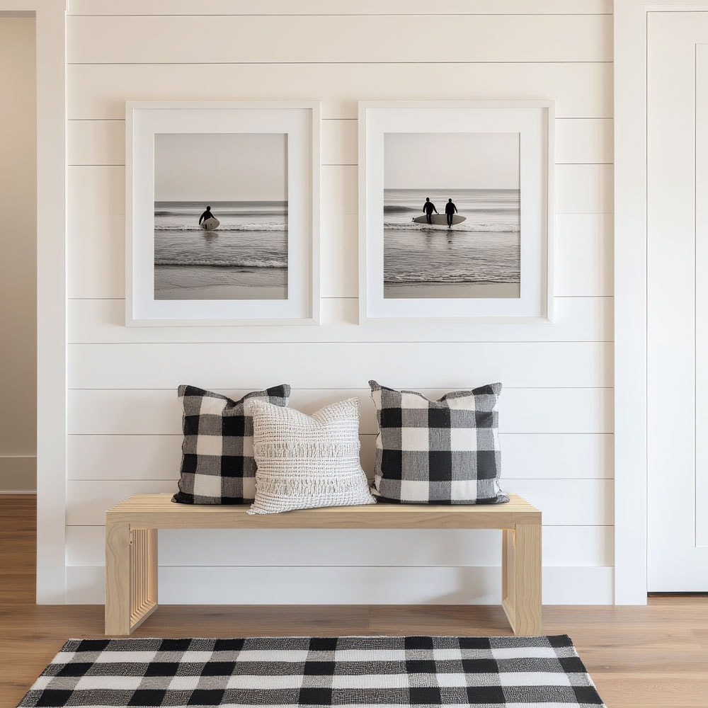 HOME DELUXE Sitzbank aus Holz LORA Schwarz - 110 cm - Bild 1