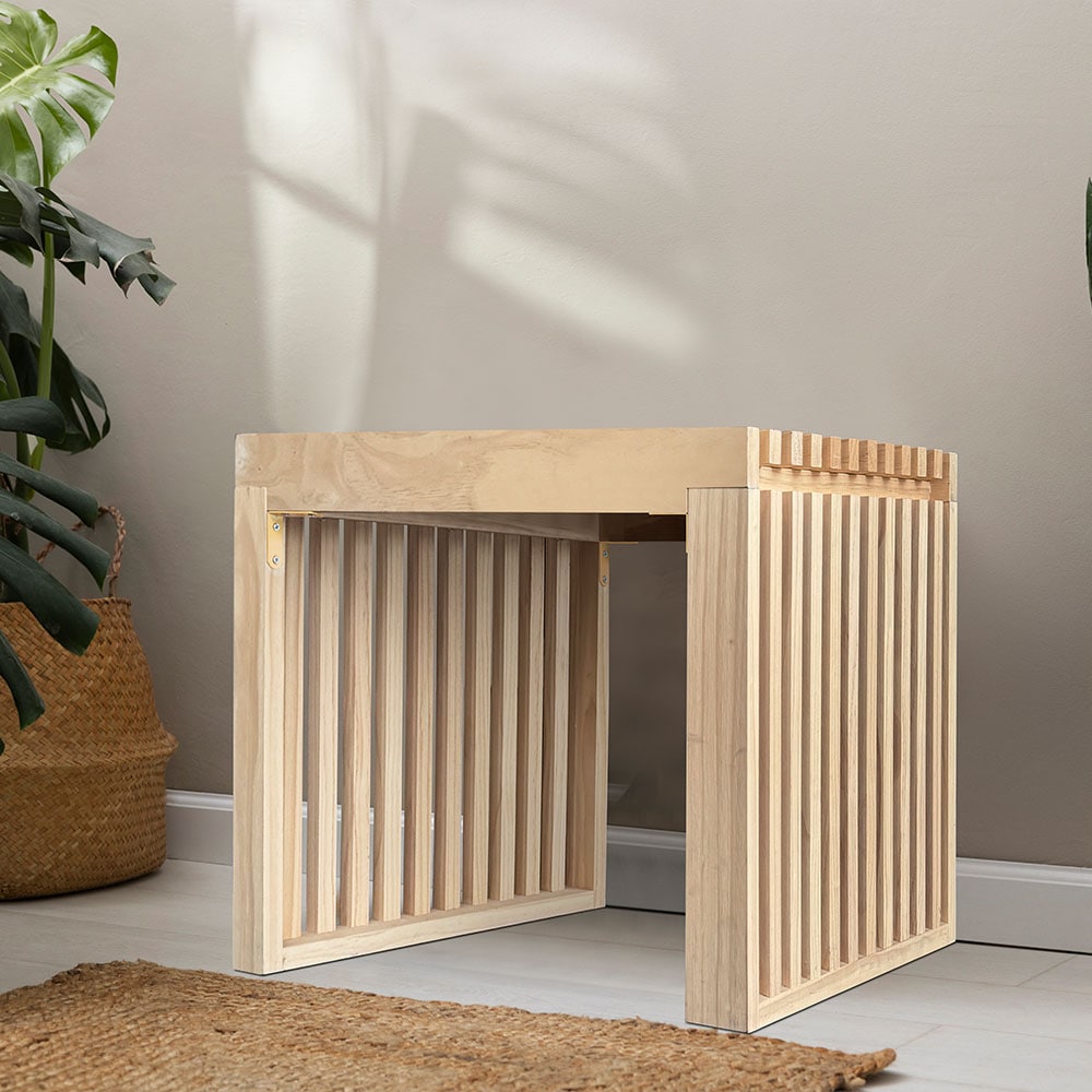 HOME DELUXE Sitzbank aus Holz LORA Natur - 50 cm - Bild 1