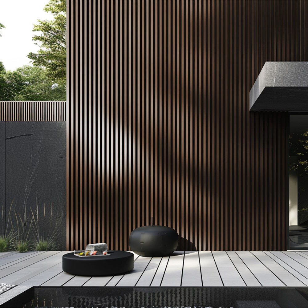 HOME DELUXE WPC Fassadenverkleidung DUVAR - 40 m² Nussbaum