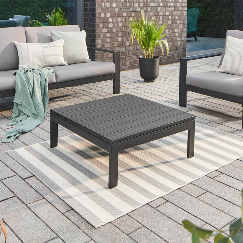 HOME DELUXE WPS Tischplatte für Gartenlounge RIO - Anthrazit