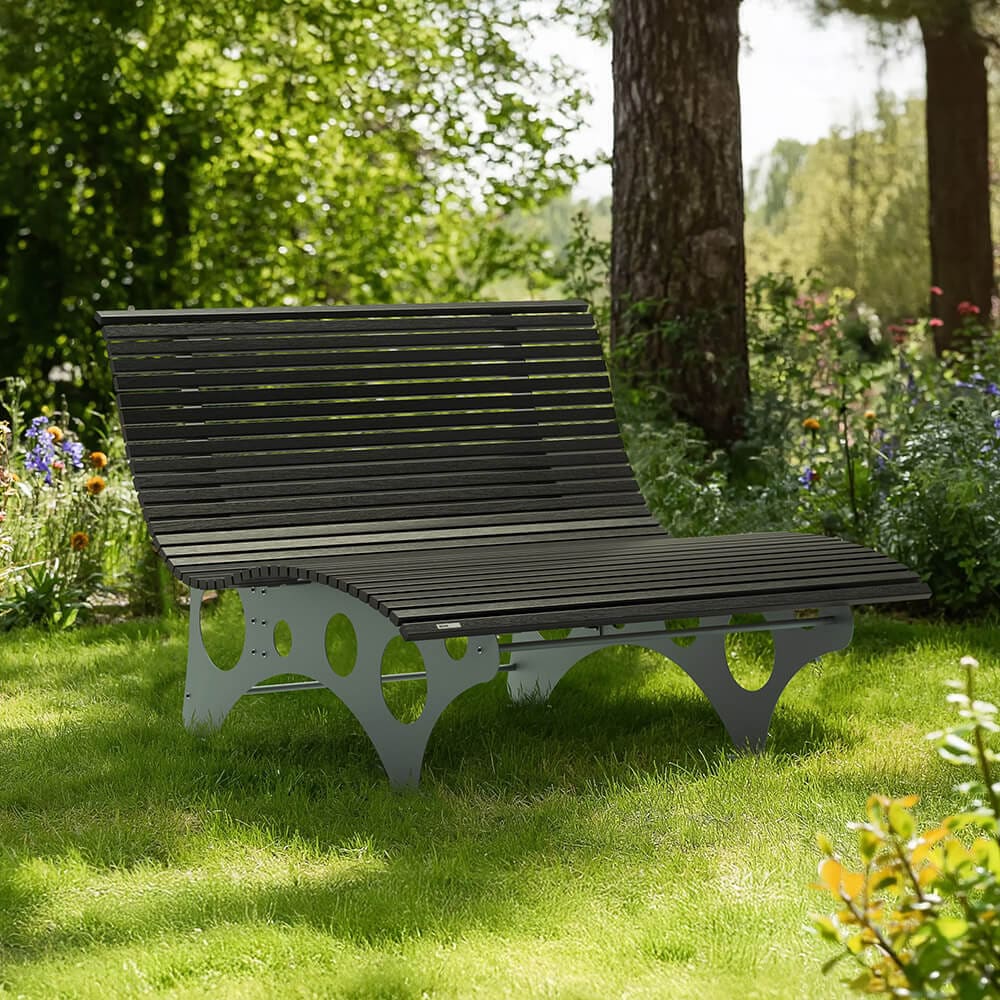 HOME DELUXE Wellenliege NIRA - Anthrazit - Bild 1