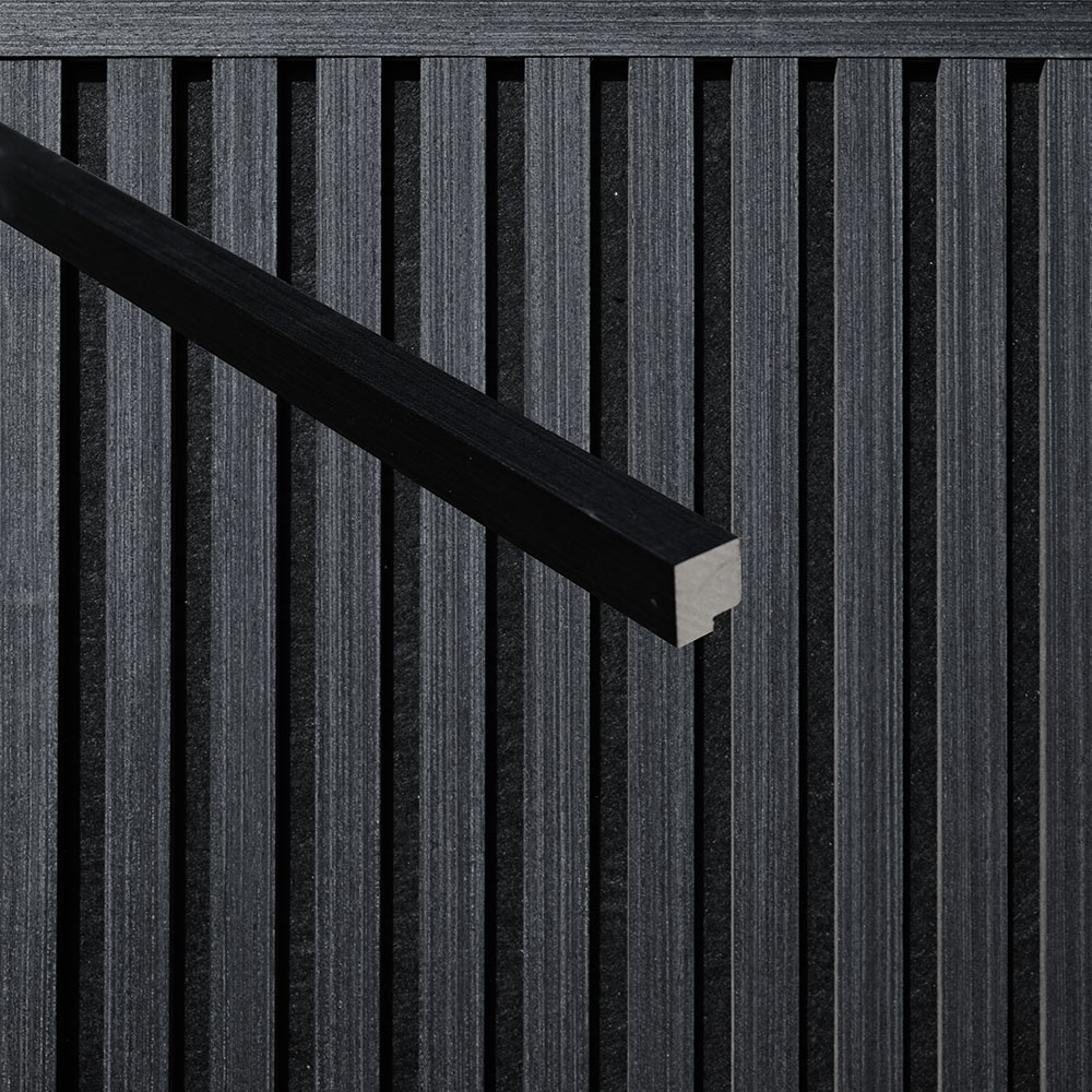 HOME DELUXE Abschlussleiste f&uuml;r Akustikpaneel ENDO Black Oak - 80 cm - Menge: 3 - Bild 1