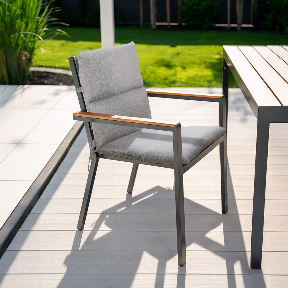 HOME DELUXE Gartenstuhlauflage SEDERA Grau - 4er Set - Bild 1