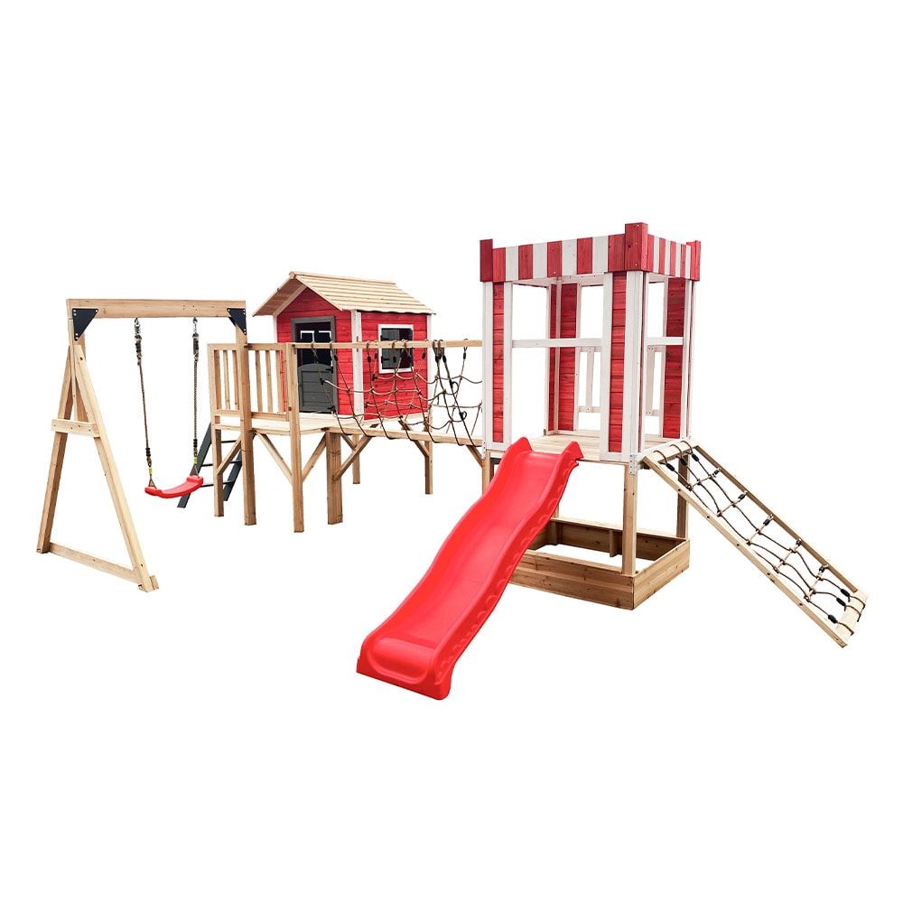 HOME DELUXE Spielpark inkl. Rutsche WUNDERLAND Natur- 555 x 340 cm