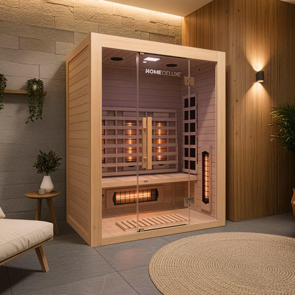 HOME DELUXE Infrarotkabine mit Vollspektrumstrahler SAHARA L - 150 x 120 cm f&uuml;r 3 Personen - Bild 1