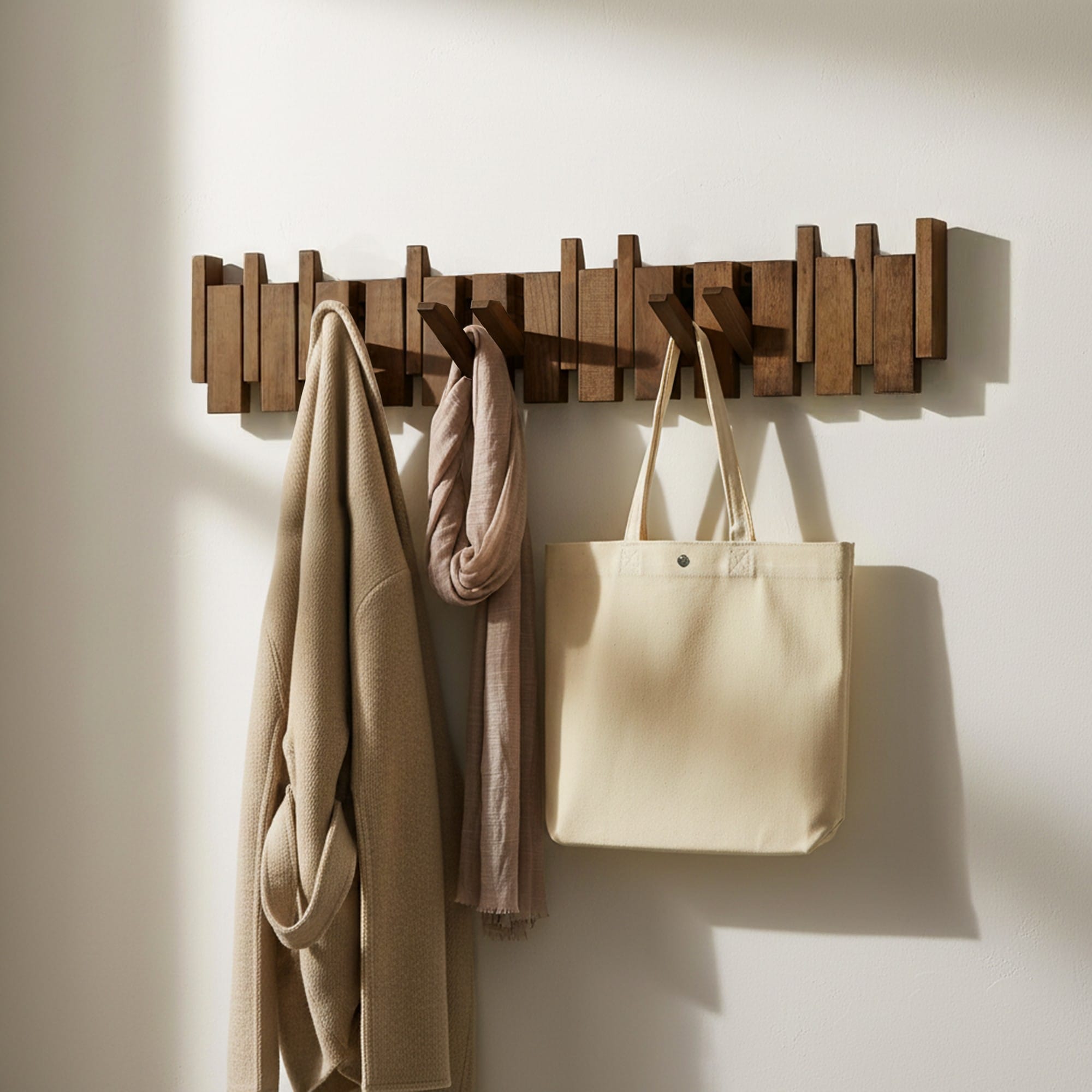 HOME DELUXE Garderobenleiste PORTE Nussbraun - 80 x 15 cm - Bild 1