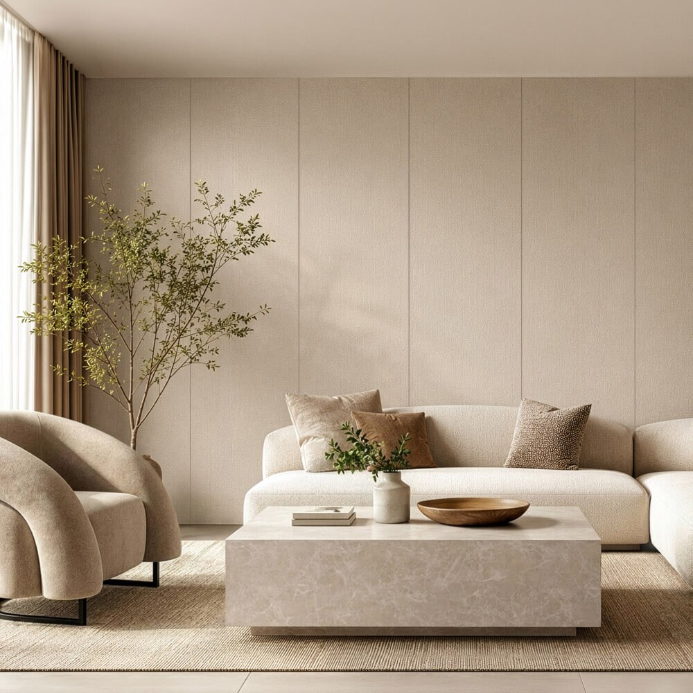 Home Deluxe Wandpaneel VENOM - 4er Set Leinenbeige
