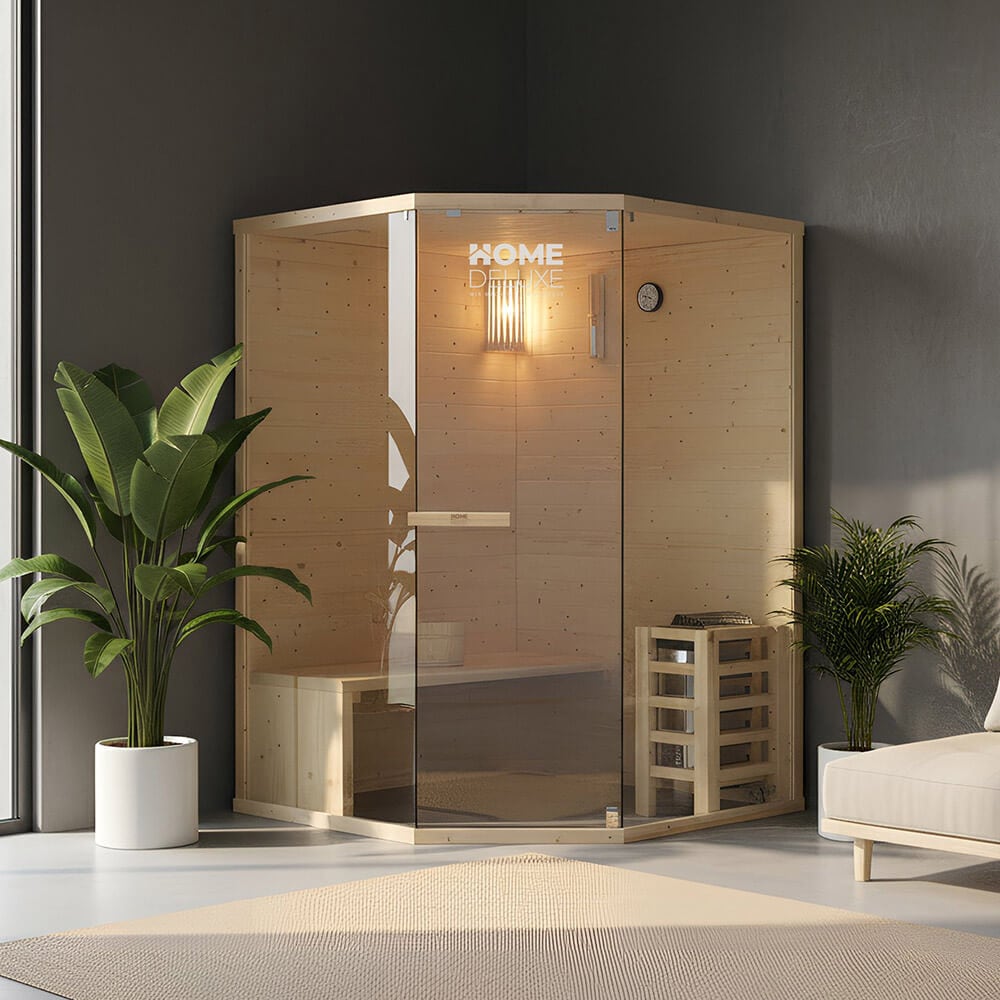 HOME DELUXE Traditionelle Sauna ARUNA - 130 x 190 cm f&uuml;r 2-3 Personen - Bild 1