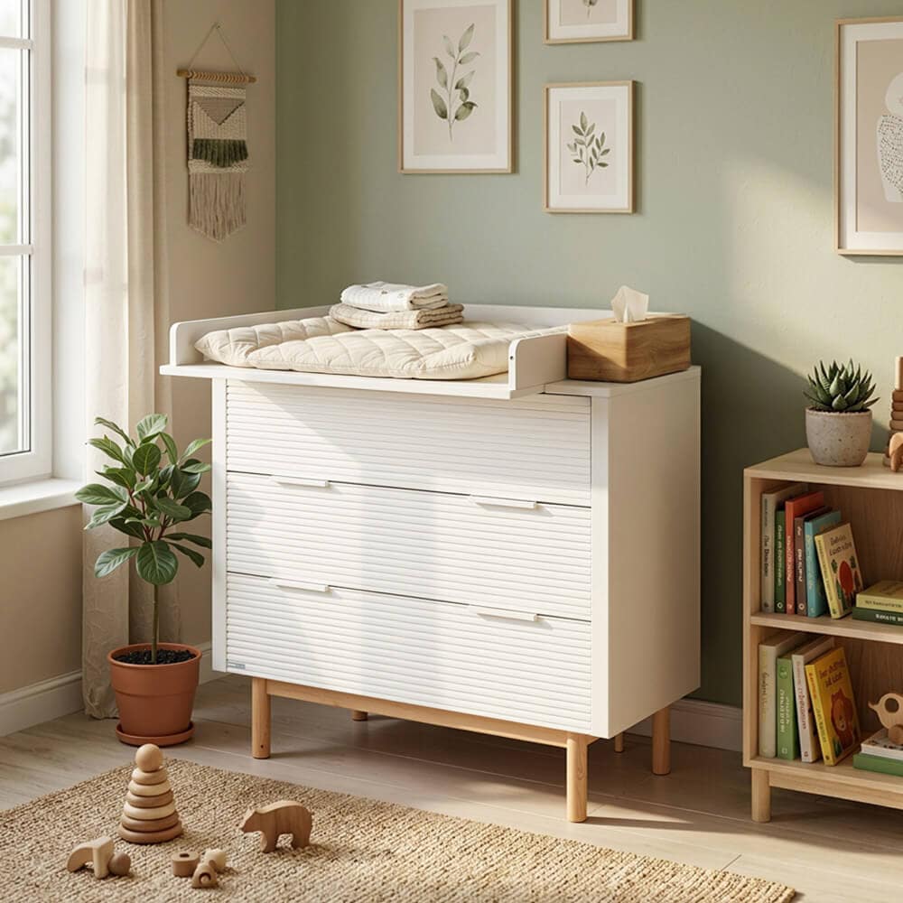HOME DELUXE Wickelkommode inkl. Aufsatz COCO - Wei&szlig; - Bild 1